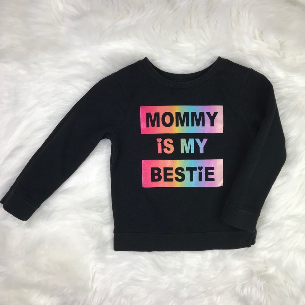 Girls Mommy Is My Bestie Crew Neck Sweatshirt 5T - Picture 7 of 8